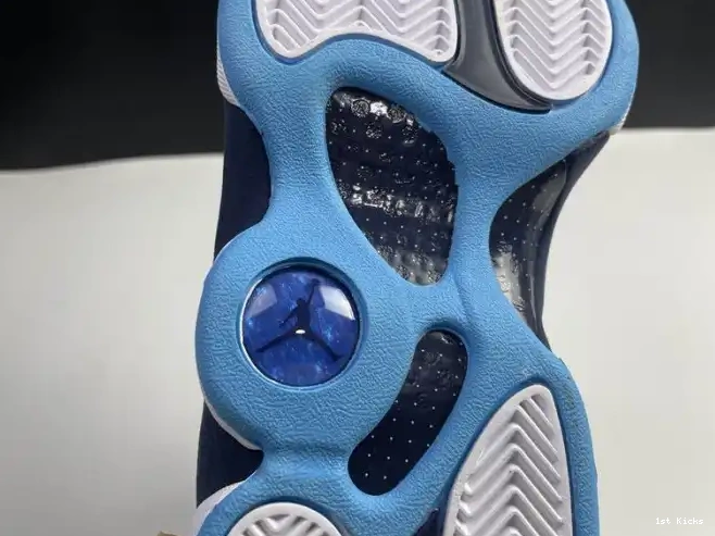 1st Kicks Shoes Jordan Dark Blue 13 Air 414571-144 Powder 0624